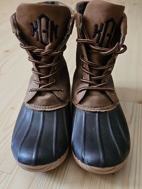 Women’s Brown Winter Duck Boots - Lace-Up Waterproof Comfort